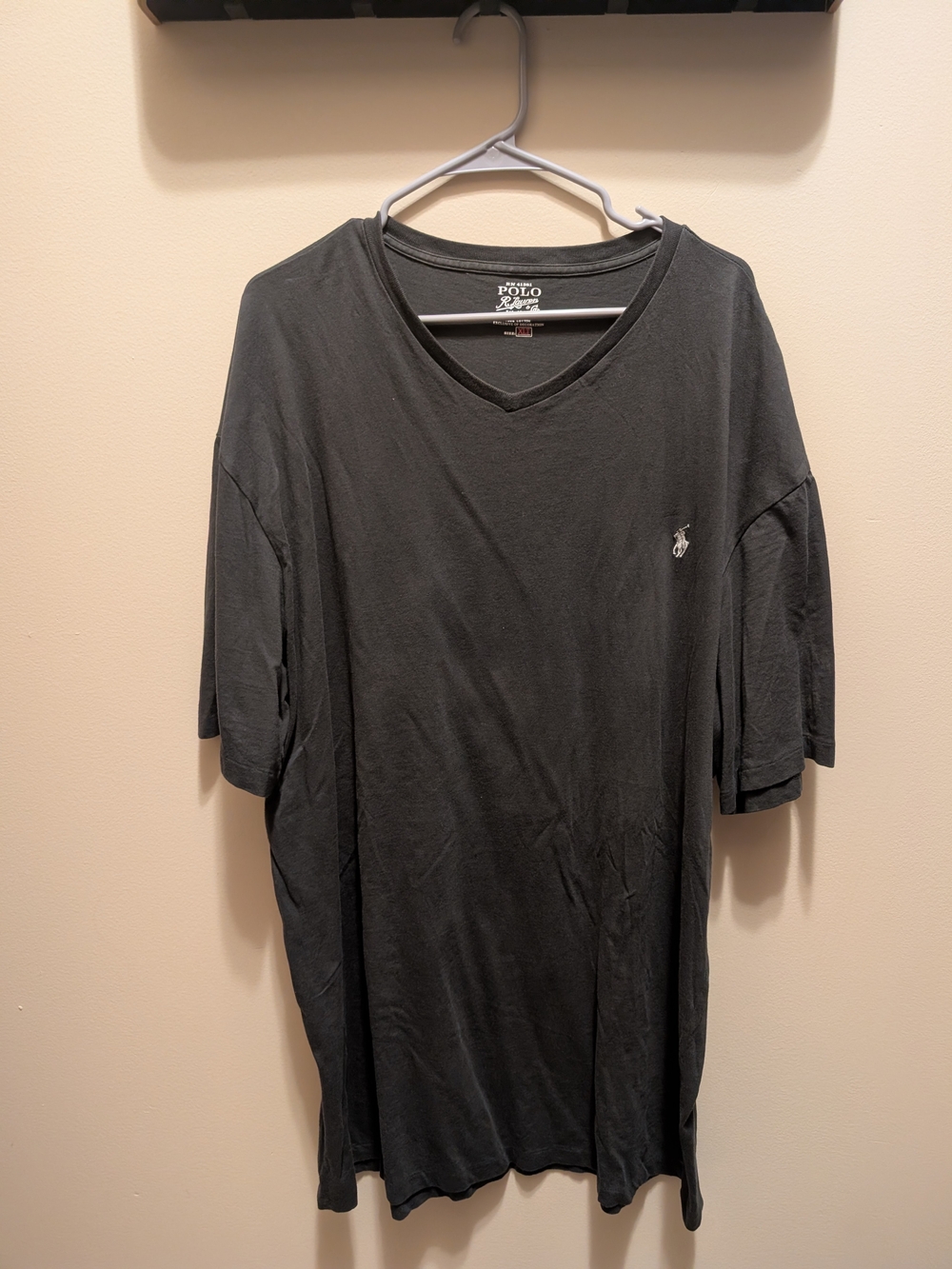 Polo by Ralph Lauren Men's Dark Gray V-Neck Short Sleeve Tee